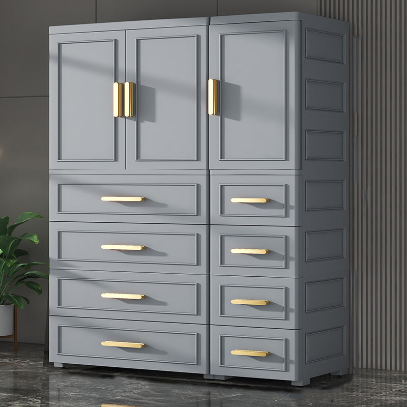 Contemporary Bedroom Armoire with Drawer Plastic Armoire Cabinet