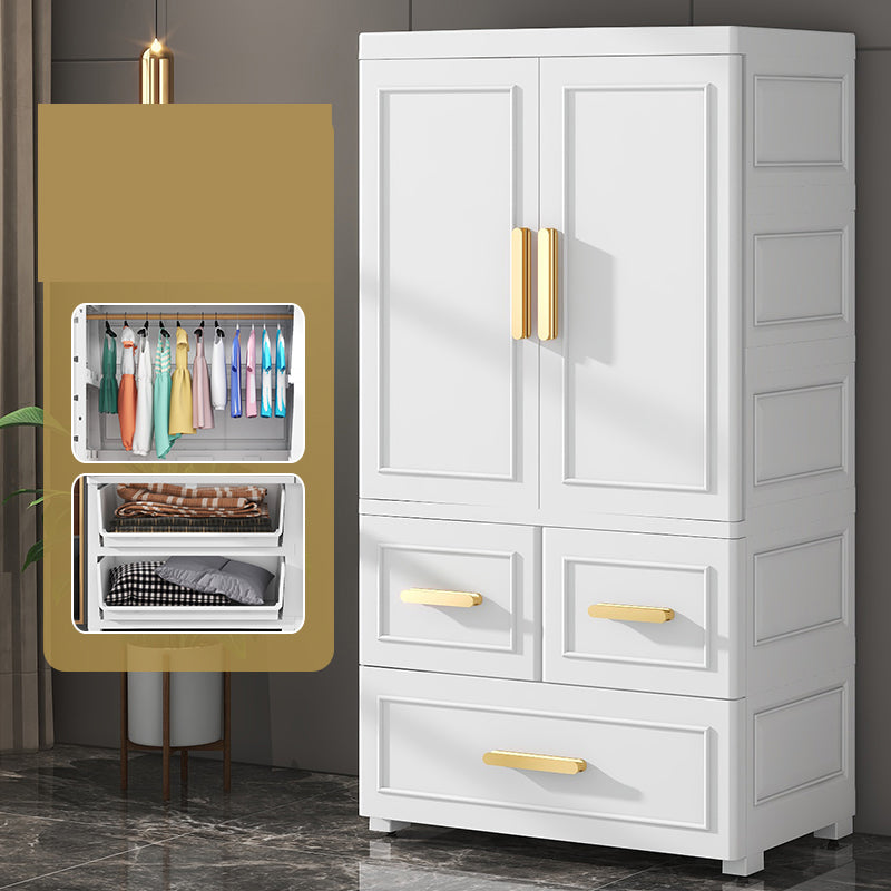 Contemporary Bedroom Armoire with Drawer Plastic Armoire Cabinet