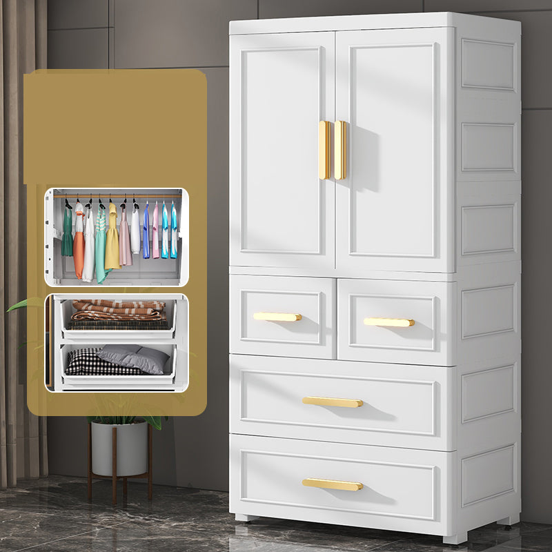 Contemporary Bedroom Armoire with Drawer Plastic Armoire Cabinet