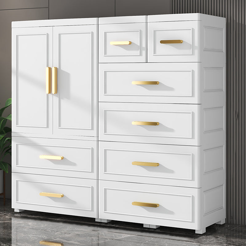 Contemporary Bedroom Armoire with Drawer Plastic Armoire Cabinet