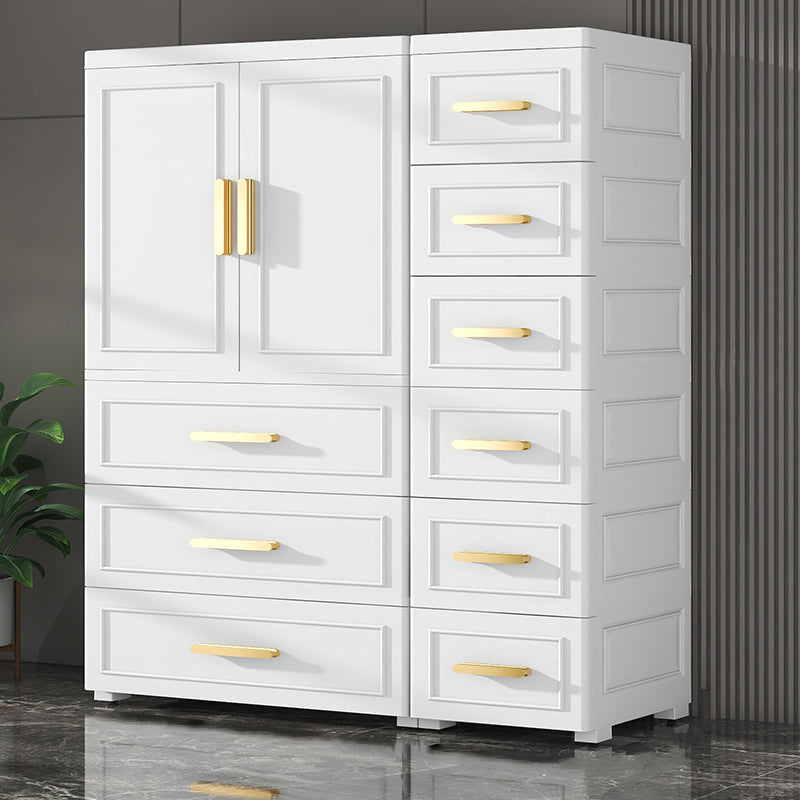 Contemporary Bedroom Armoire with Drawer Plastic Armoire Cabinet