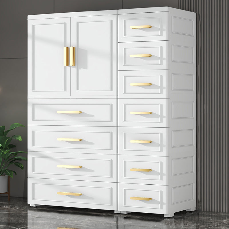 Contemporary Bedroom Armoire with Drawer Plastic Armoire Cabinet