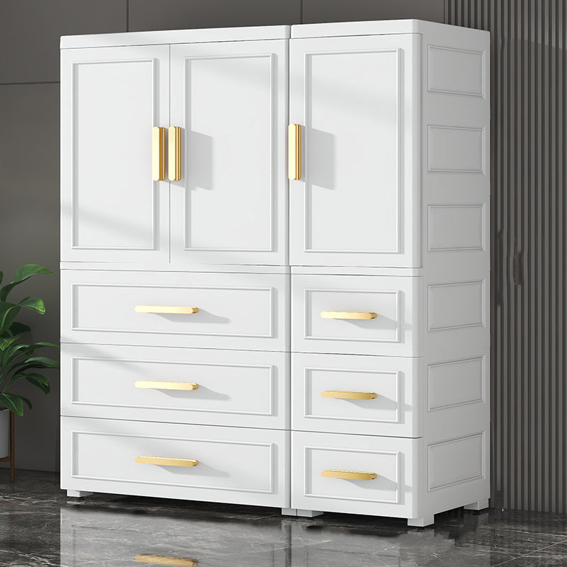 Contemporary Bedroom Armoire with Drawer Plastic Armoire Cabinet