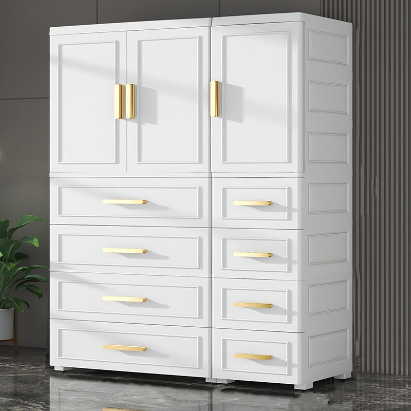 Contemporary Bedroom Armoire with Drawer Plastic Armoire Cabinet