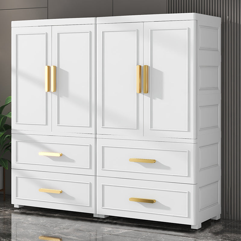 Contemporary Bedroom Armoire with Drawer Plastic Armoire Cabinet