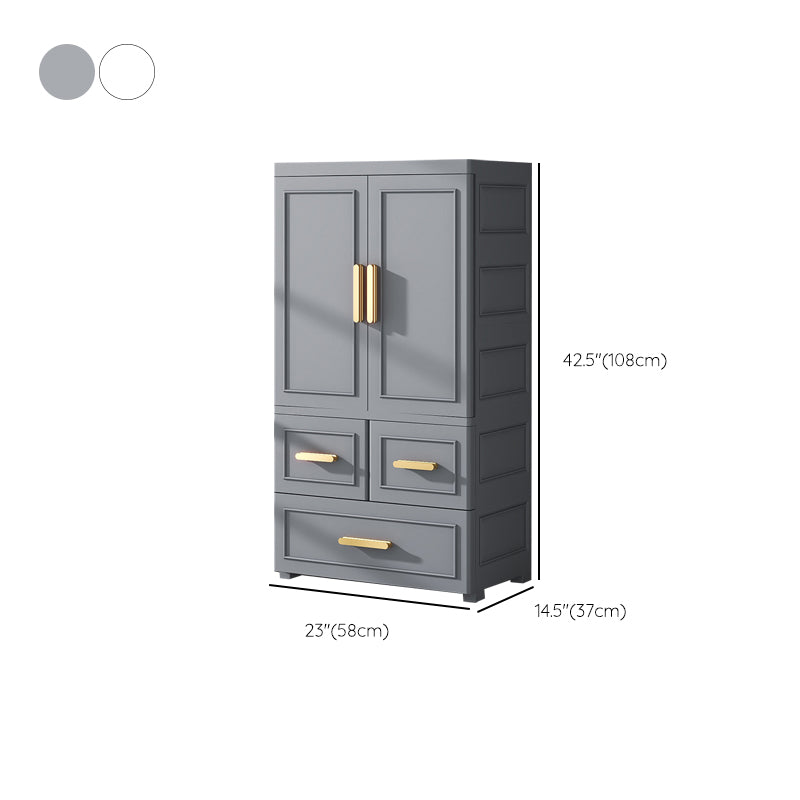 Contemporary Bedroom Armoire with Drawer Plastic Armoire Cabinet