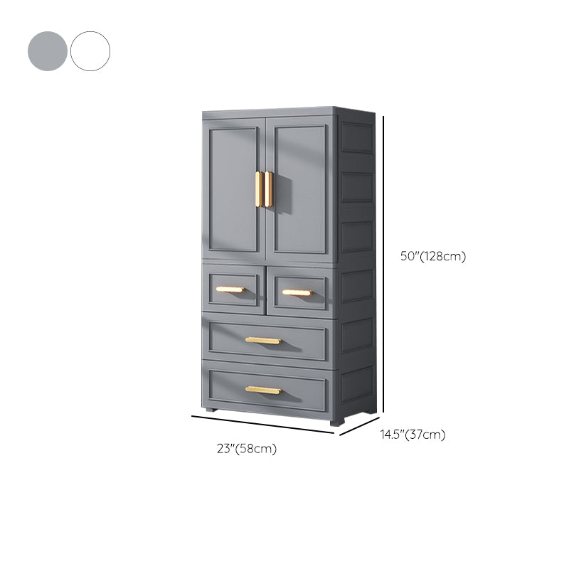 Contemporary Bedroom Armoire with Drawer Plastic Armoire Cabinet