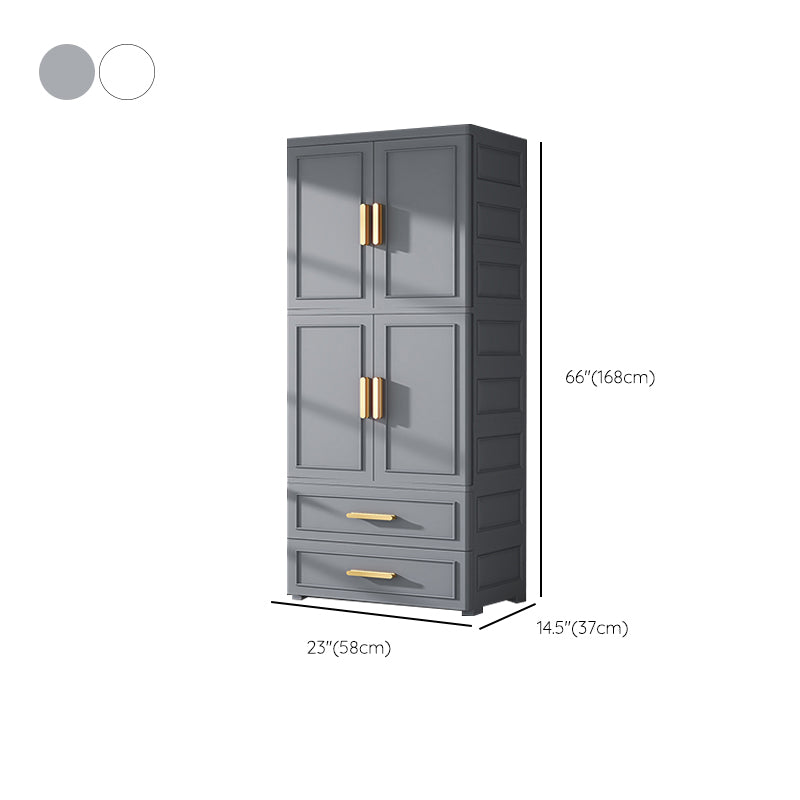 Contemporary Bedroom Armoire with Drawer Plastic Armoire Cabinet