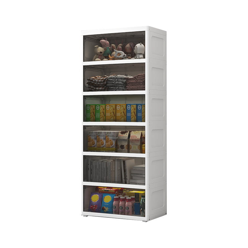 Contemporary Wardrobe Armoire with Door Plastic Youth Armoire