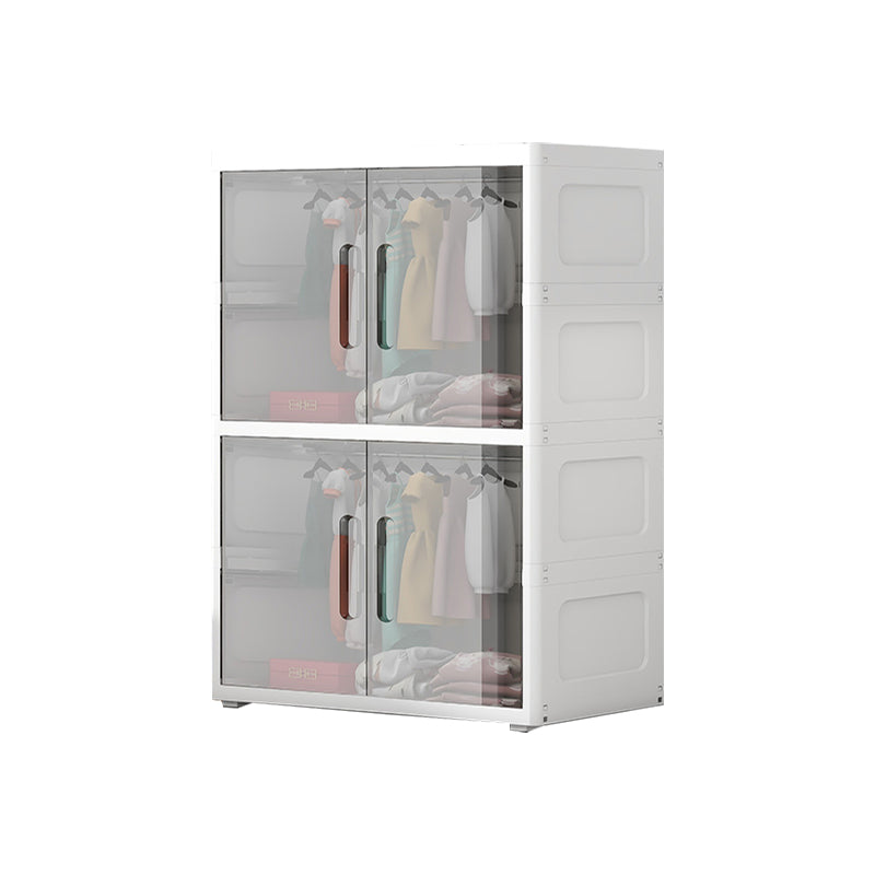 Contemporary Wardrobe Armoire with Door Plastic Youth Armoire