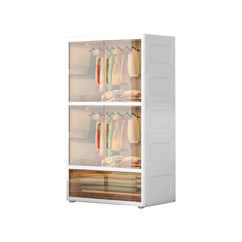 Contemporary Wardrobe Armoire with Door Plastic Youth Armoire