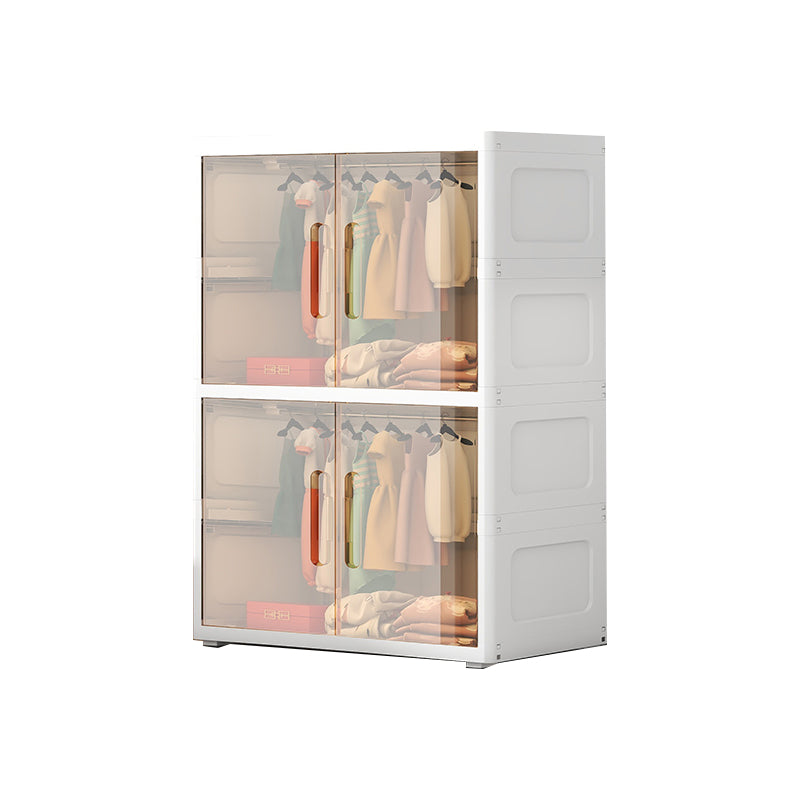 Contemporary Wardrobe Armoire with Door Plastic Youth Armoire