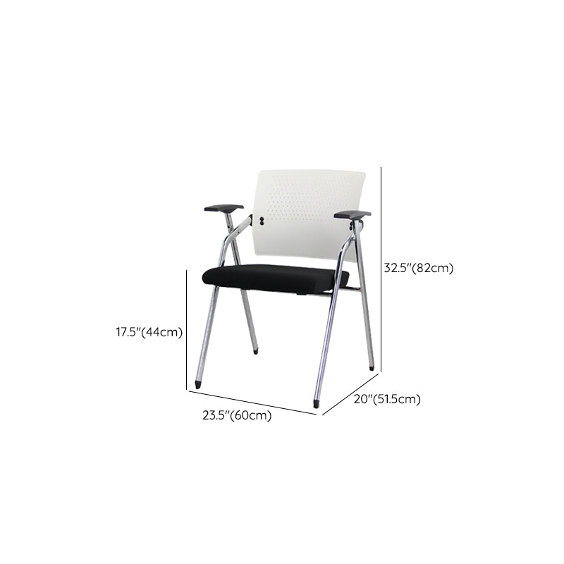 Contemporary Conference Chair Metal Frame Desk Chair with Arm