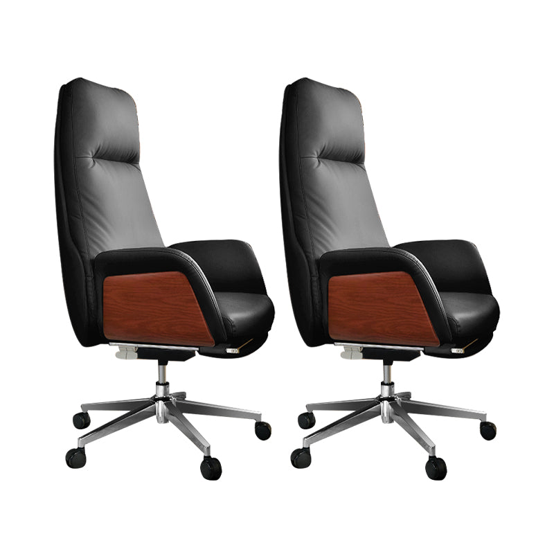 Fixed Arms Chair Modern No Distressing Ergonomic Office Chair with Wheels