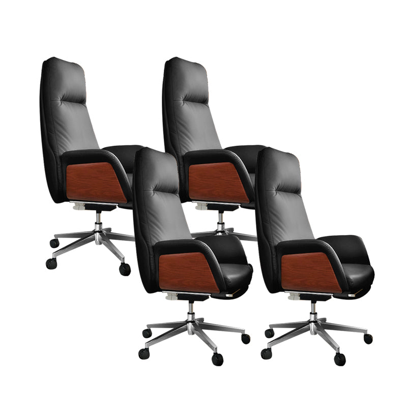 Fixed Arms Chair Modern No Distressing Ergonomic Office Chair with Wheels