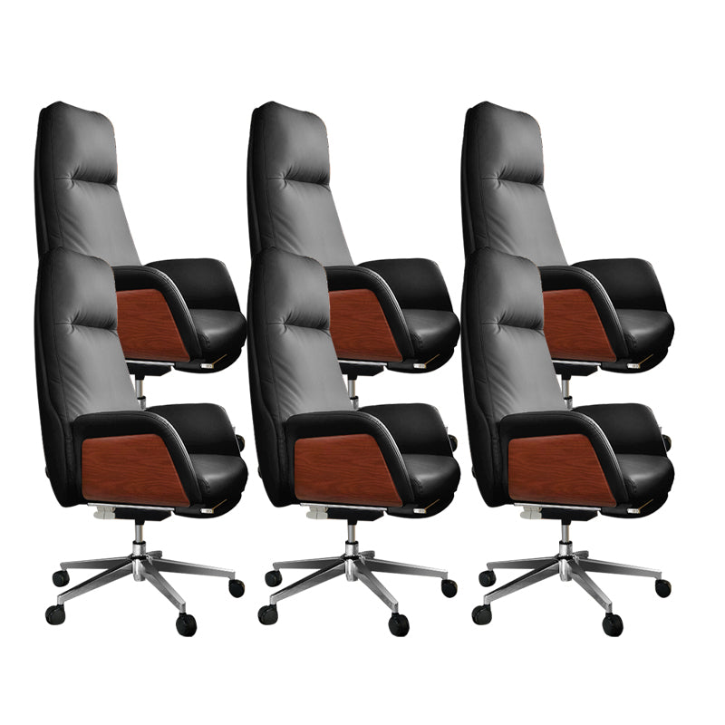 Fixed Arms Chair Modern No Distressing Ergonomic Office Chair with Wheels