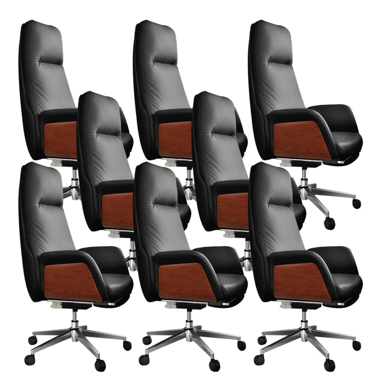 Fixed Arms Chair Modern No Distressing Ergonomic Office Chair with Wheels