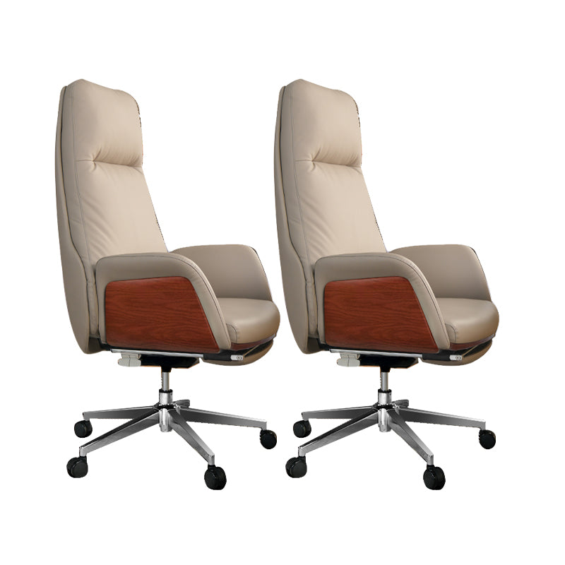 Fixed Arms Chair Modern No Distressing Ergonomic Office Chair with Wheels