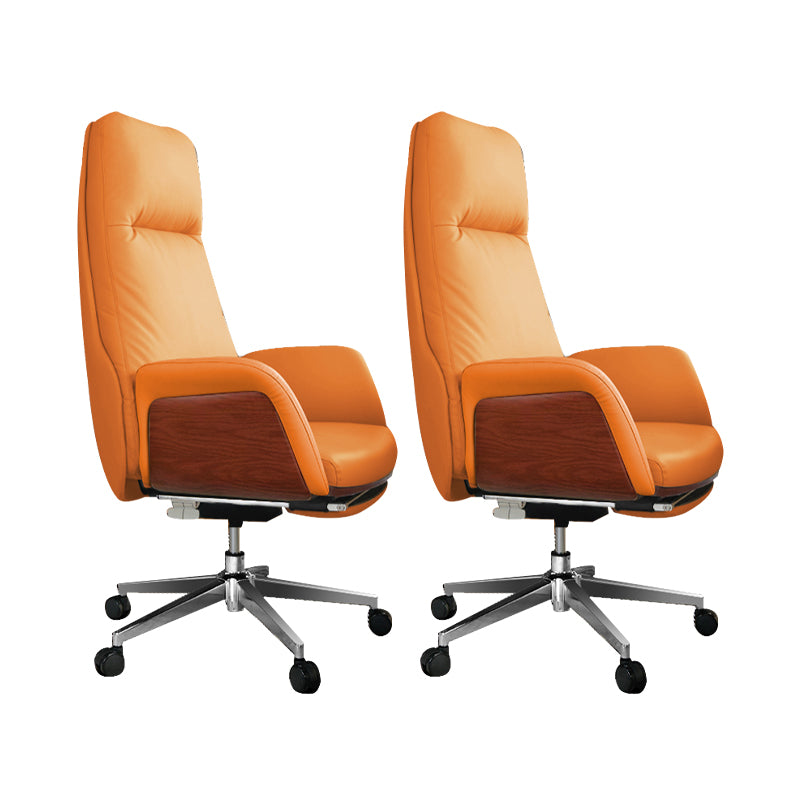 Fixed Arms Chair Modern No Distressing Ergonomic Office Chair with Wheels