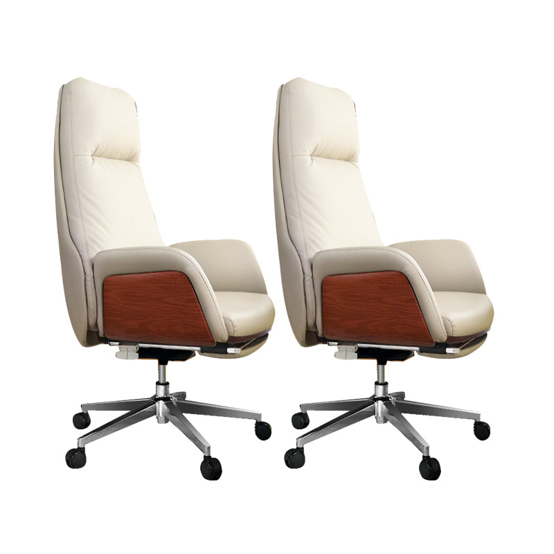 Fixed Arms Chair Modern No Distressing Ergonomic Office Chair with Wheels