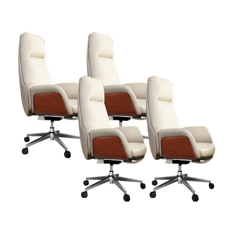 Fixed Arms Chair Modern No Distressing Ergonomic Office Chair with Wheels