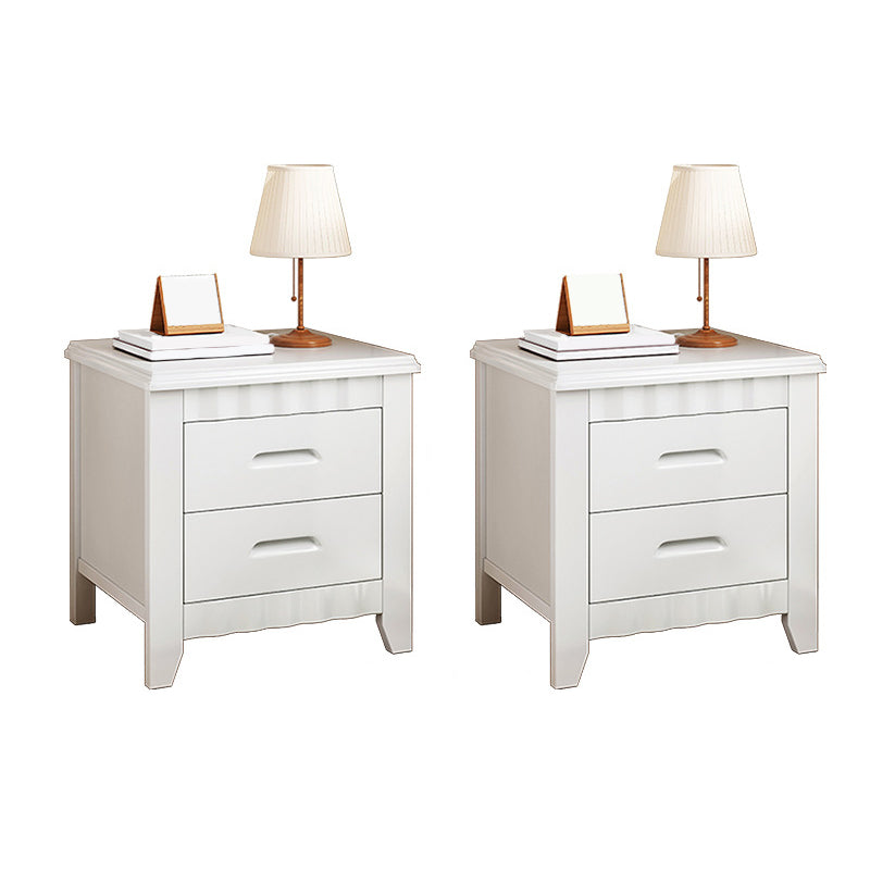 Modern Accent Table Nightstand Antique Finish Nightstand with Drawers