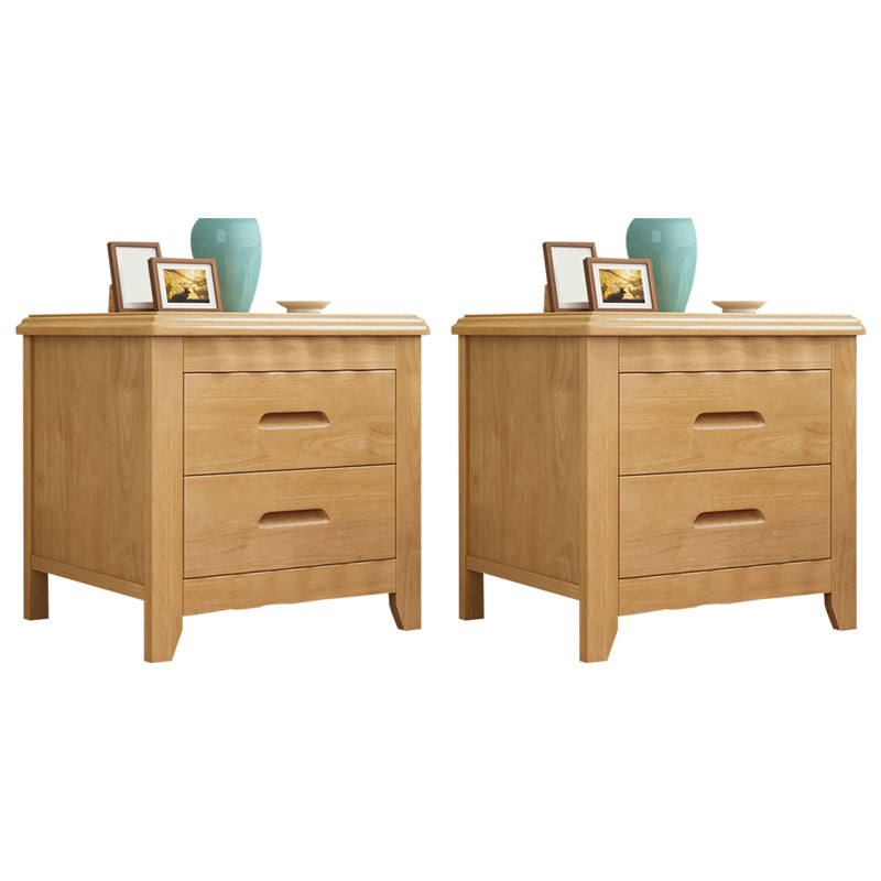 Modern Accent Table Nightstand Antique Finish Nightstand with Drawers