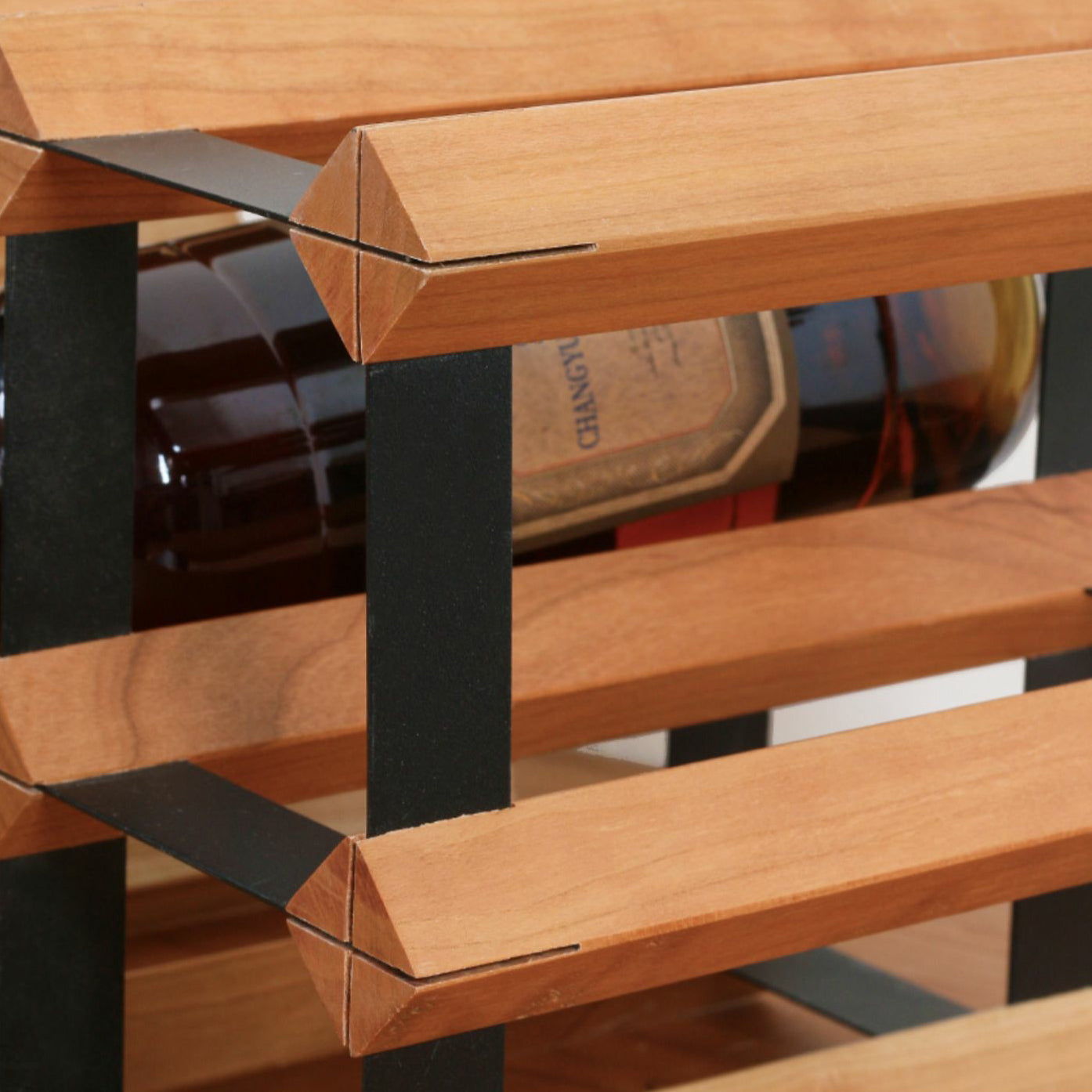 Tabletop Wine Rack Solid Wood Wine Bottle Rack for Living Room