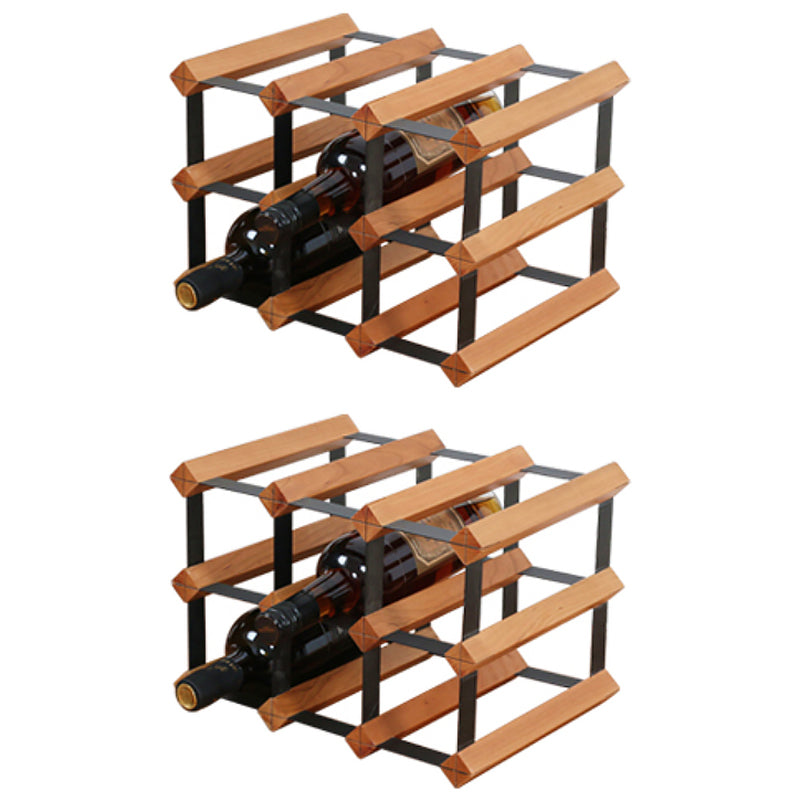 Tabletop Wine Rack Solid Wood Wine Bottle Rack for Living Room