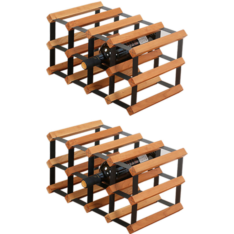 Tabletop Wine Rack Solid Wood Wine Bottle Rack for Living Room