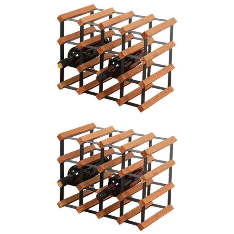 Tabletop Wine Rack Solid Wood Wine Bottle Rack for Living Room