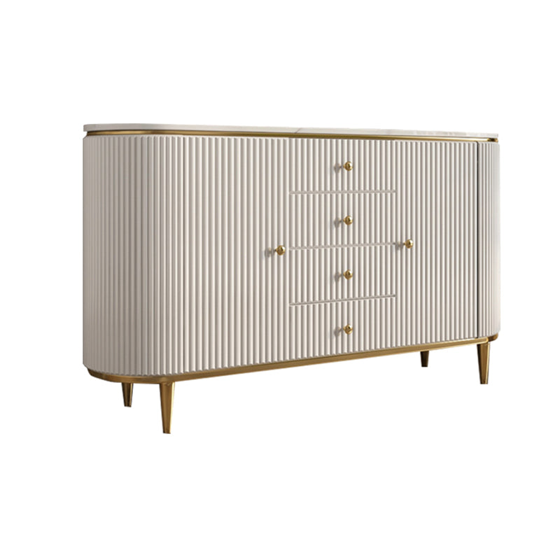 Stone Buffet Table Glam Buffet Credenza with Drawers and Cabinets