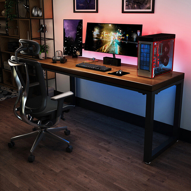 Solid Wood Rectangular Computer Desk Modern 29.53" Tall Gaming Desk