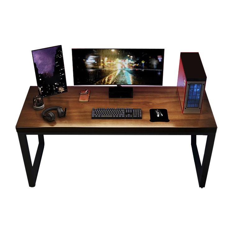 Solid Wood Rectangular Computer Desk Modern 29.53" Tall Gaming Desk