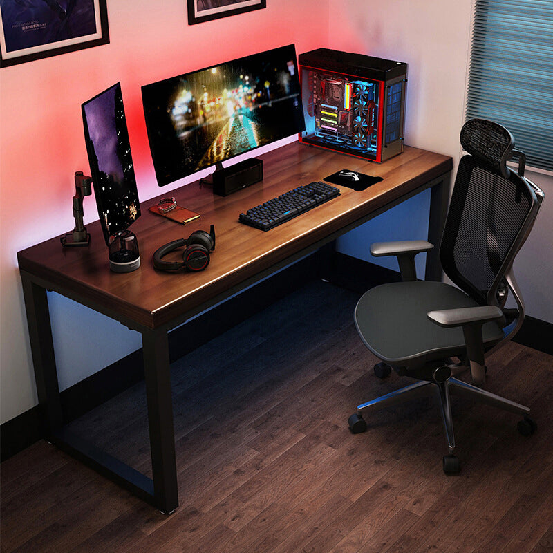 Solid Wood Rectangular Computer Desk Modern 29.53" Tall Gaming Desk