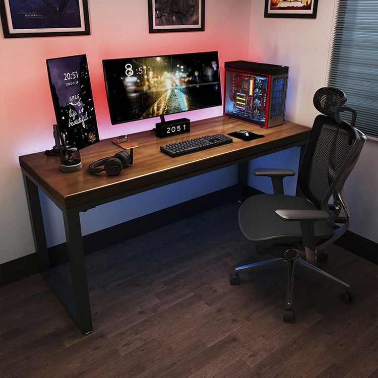 Solid Wood Rectangular Computer Desk Modern 29.53" Tall Gaming Desk