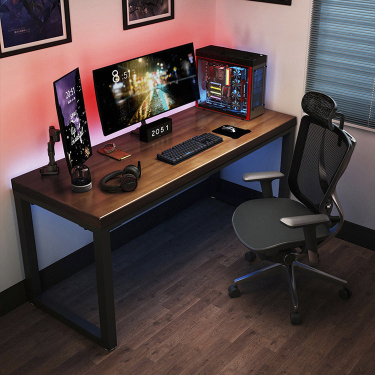 Solid Wood Rectangular Computer Desk Modern 29.53" Tall Gaming Desk