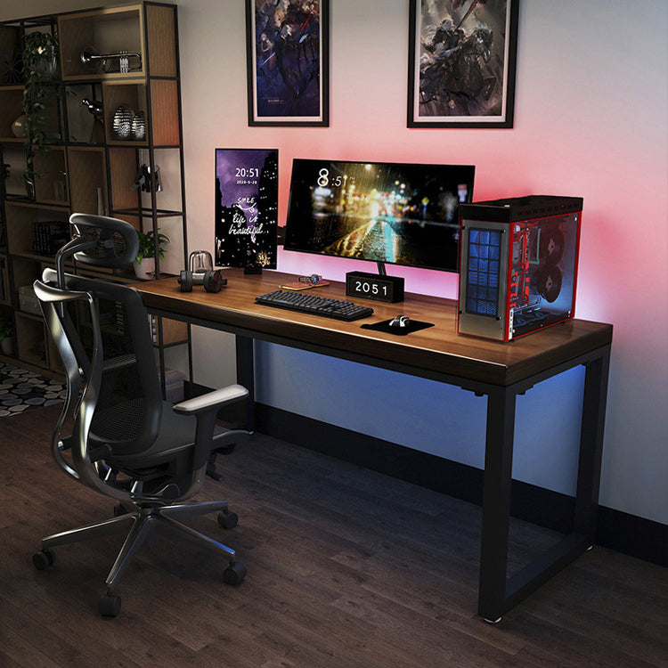 Solid Wood Rectangular Computer Desk Modern 29.53" Tall Gaming Desk