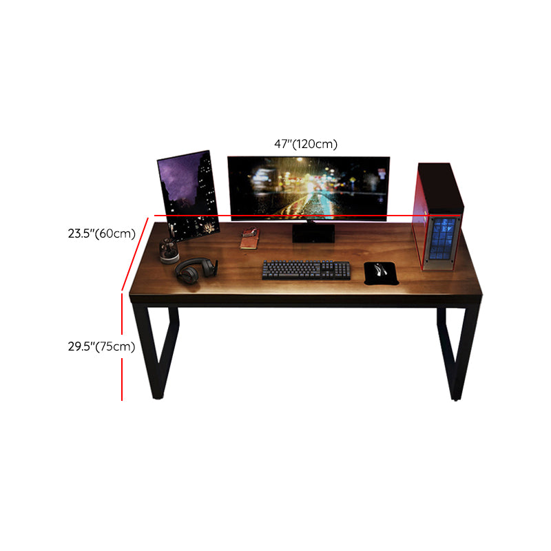 Solid Wood Rectangular Computer Desk Modern 29.53" Tall Gaming Desk