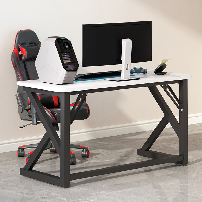 Modern Stone Computer Desk 29.53-inch Tall Gaming Desk with Iron Legs