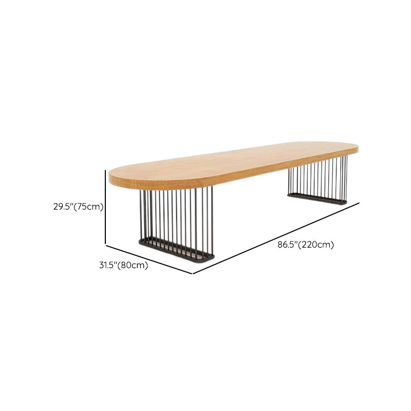 Industrial Solid Wood Writing Desk Oval Office Desk for Office