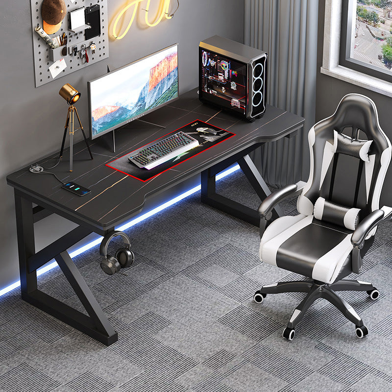 Industrial 23.62" Wide Office Desk Stone Rectangular Gaming Desk