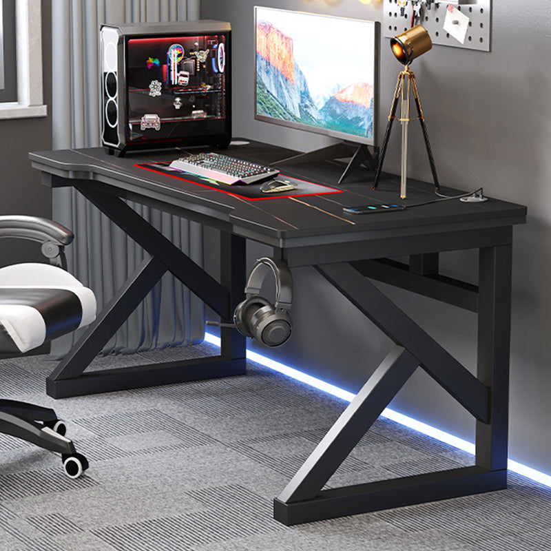 Industrial 23.62" Wide Office Desk Stone Rectangular Gaming Desk