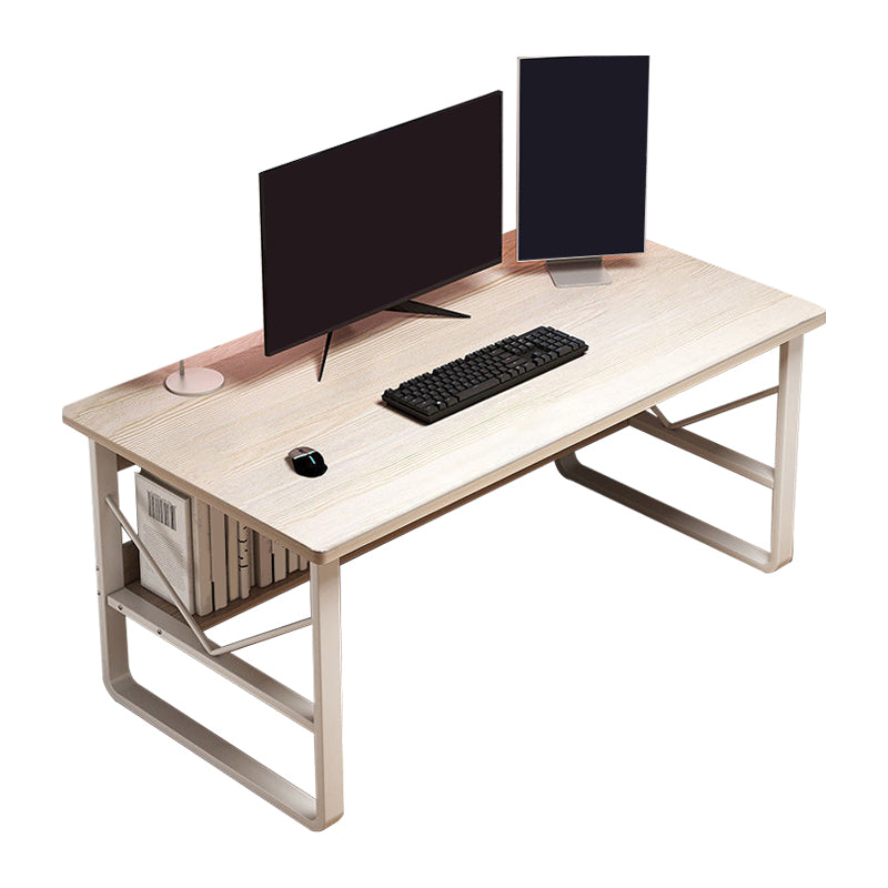 Modern Rectangular Computer Desk Wooden Black Gaming Desk with Black Legs