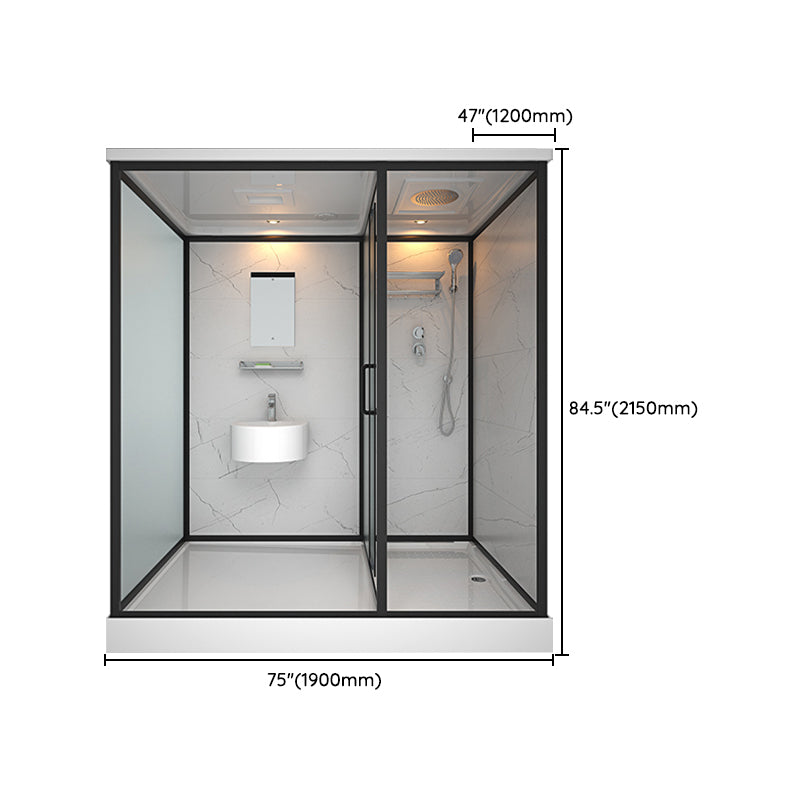 Sliding Shower Enclosure Framed Shower Enclosure with Tempered Glass