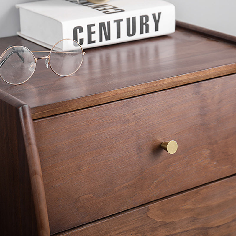 2 - Drawer Industrial Accent Table Nightstand Antique Finish Nightstand