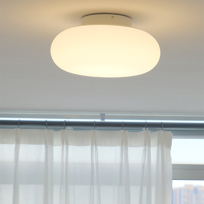 White Flush Mount Lighting Modern Metal Ceiling Light for Hallway