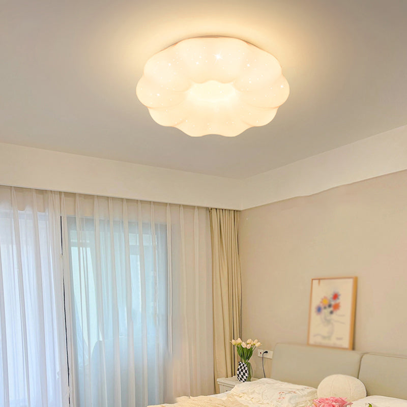 Modern Metal Flush Mount Cloud Shape Ceiling Light with Acrylic Shade for Living Room