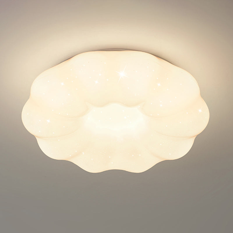 Modern Metal Flush Mount Cloud Shape Ceiling Light with Acrylic Shade for Living Room