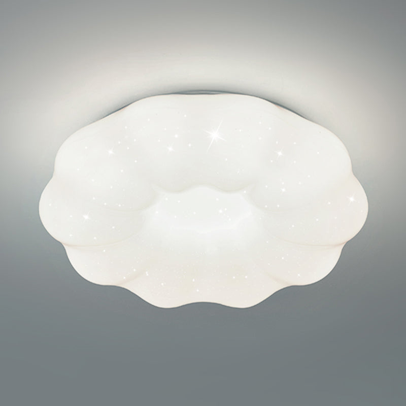 Modern Metal Flush Mount Cloud Shape Ceiling Light with Acrylic Shade for Living Room